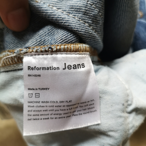 NWT Reformation jeans fawcett Sz 26 high - Picture 12 of 14